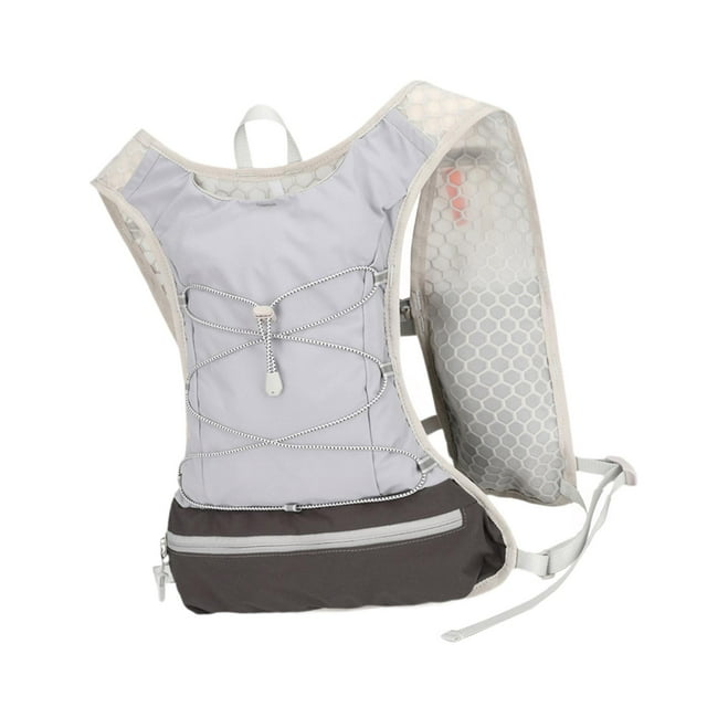 Almencla Gilet de Course pour Hommes Réfléchissant Équipement Sac de Sport de Plein Air pour Randonnée Sentier Jogging Gris