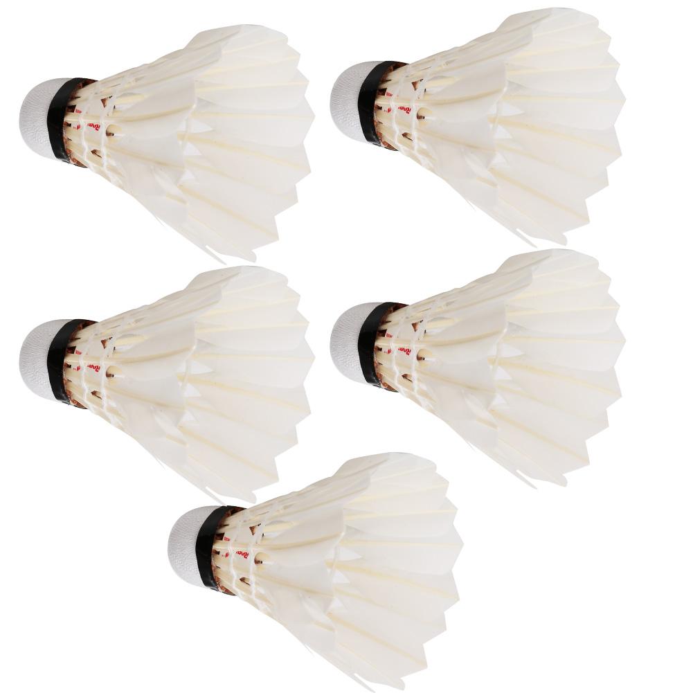 OTVIAP Feather Shuttlecocks,5PCS Durable Feather Badminton Balls