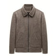 thumbnail image 3 of New autumn and winter woolen coat for men, light business style，Autumn and winter long-sleeved casual jacket for men, 3 of 5
