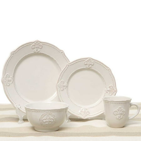 - ZiaBella Fleur De Lis 4 Piece Place Setting, Service for 1