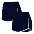 thumbnail image 2 of YOIAVAIOY Womens Color Blcok Shorts Breathable Lounge Dolphin Shorts Elastic Waist Athletic Sports Casual Shorts Yoga Dance Short Pants Navy M, 2 of 9