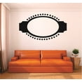 thumbnail image 1 of Custom Wall Decal Sticker : Oval Shape With Dots Sidings Design Silhouette 20x40", 1 of 1