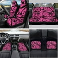 thumbnail image 2 of Yuyamidu Pink Gothic Car Accessories Sets Butterfly Car Seat Covers Car Floor Mats Steering Wheel Cover Seatbelt Shoulder Pad Handbrake Cover Gear Shift Knob Cover Coasters 15 PCS, 2 of 6