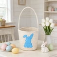 thumbnail image 5 of PEIBang Easter Bunny Basket Egg Buckets,Cute Cotton Tote Bags Egg Hunt Basket for Easter Party Gifts, 5 of 6