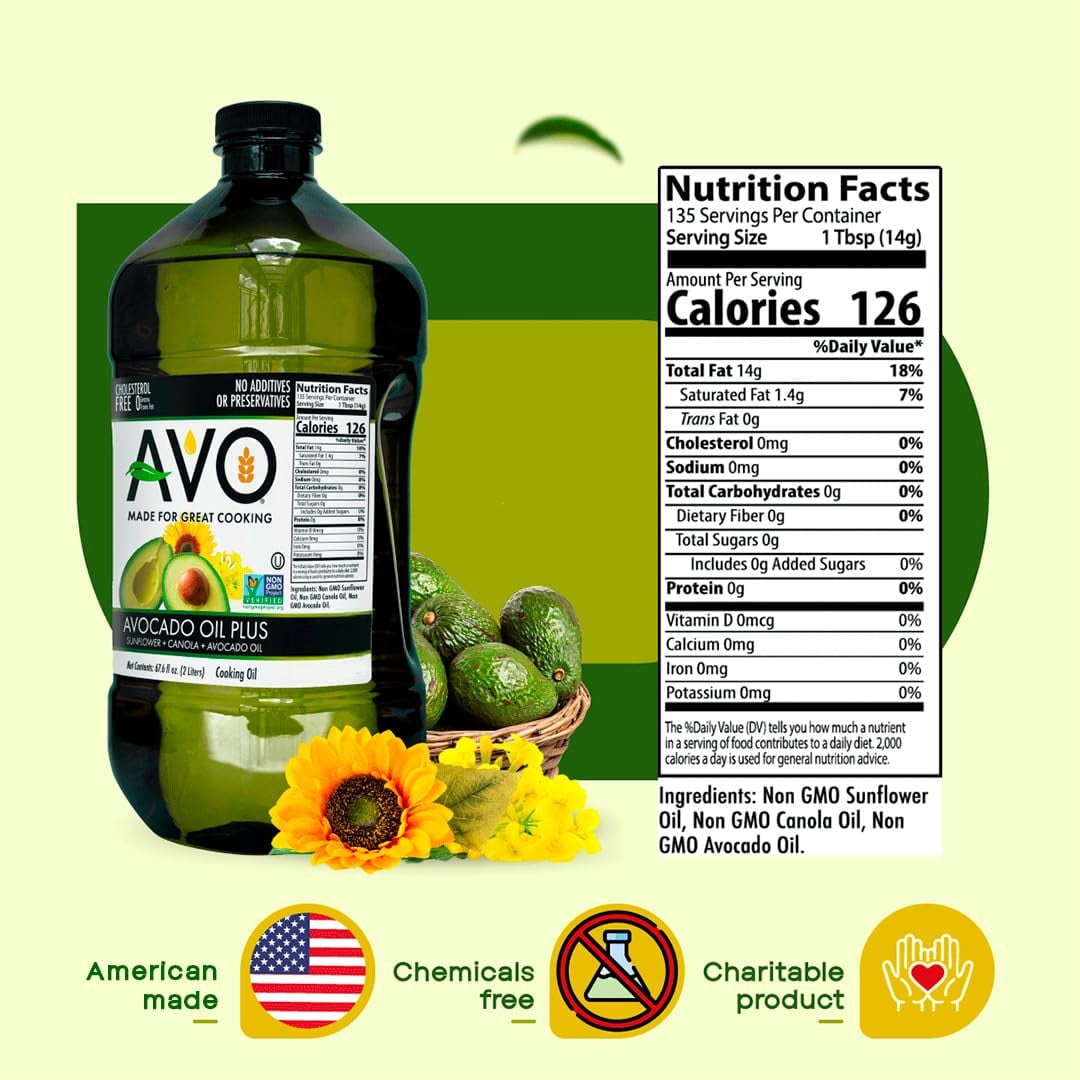 Avocado Oil Blend, Non-GMO, No Preservatives, 67.6 Fluid Ounces