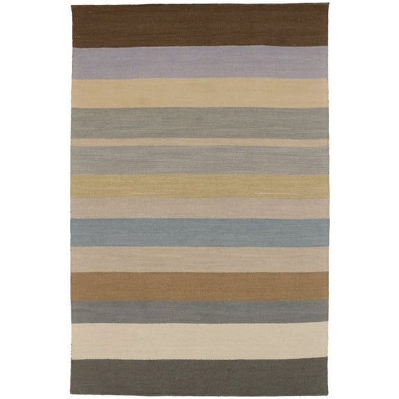 Multicolored Stripes 5X8 Hand-Tufted Modern Rug