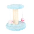 thumbnail image 1 of Sisal Cat Scratching Post Interactive Soft Plush 2 Layers Sisal Rope Scratcher Tree for Indoor Cats Kittens, 1 of 7