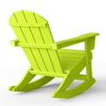 thumbnail image 3 of Westintrends Malibu Outdoor Rocking Chair Set of 2, All Weather Resistant Poly Lumber Classic Porch Rocker Chair, 350 lbs Support Patio Lawn Plastic Adirondack Chair, Lime, 3 of 16