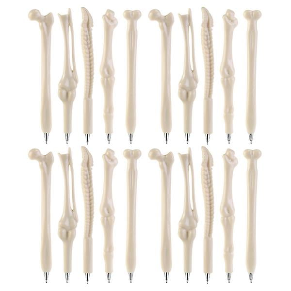 20pcs Bone Shape Ballpoint Pens Smooth Writing Ballpoint Pens Students Writing Pens Halloween Pens