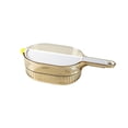 thumbnail image 2 of Drainage Basket Funnel for Kitchen Sink | Multifunctional Plastic Strainer Colander | Removable Draining Board | Wash & Rinse Fruits, Vegetables, Pasta | 1pc | 33x14.5x9cm | Coffee/Gray/Green, 2 of 9