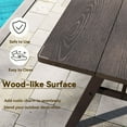 thumbnail image 4 of Gymax 59'' x 29.5'' Rectangle Rustproof Patio Dining Table w/ 1.93'' Umbrella Hole, 4 of 6