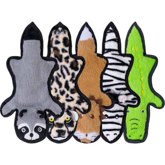 SHARLOVY No Stuffing Dog Toys Crinkle Squeaky, Long Lasting Chews for Aggressive, Durable Plush Dog Puppy Chew Toys for Teething, with 6 Tough Layers for Small Medium Large Breed