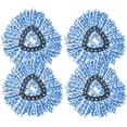 thumbnail image 1 of Paquete de 4 cabezales de repuesto para fregona, 2 en 1 Vileda, fácil de escurrir y limpiar, fregona de algodón O-Cedar/Turbo, cabezales de fregona rellenos de microfibra, fáciles de limpiar, 1 of 4
