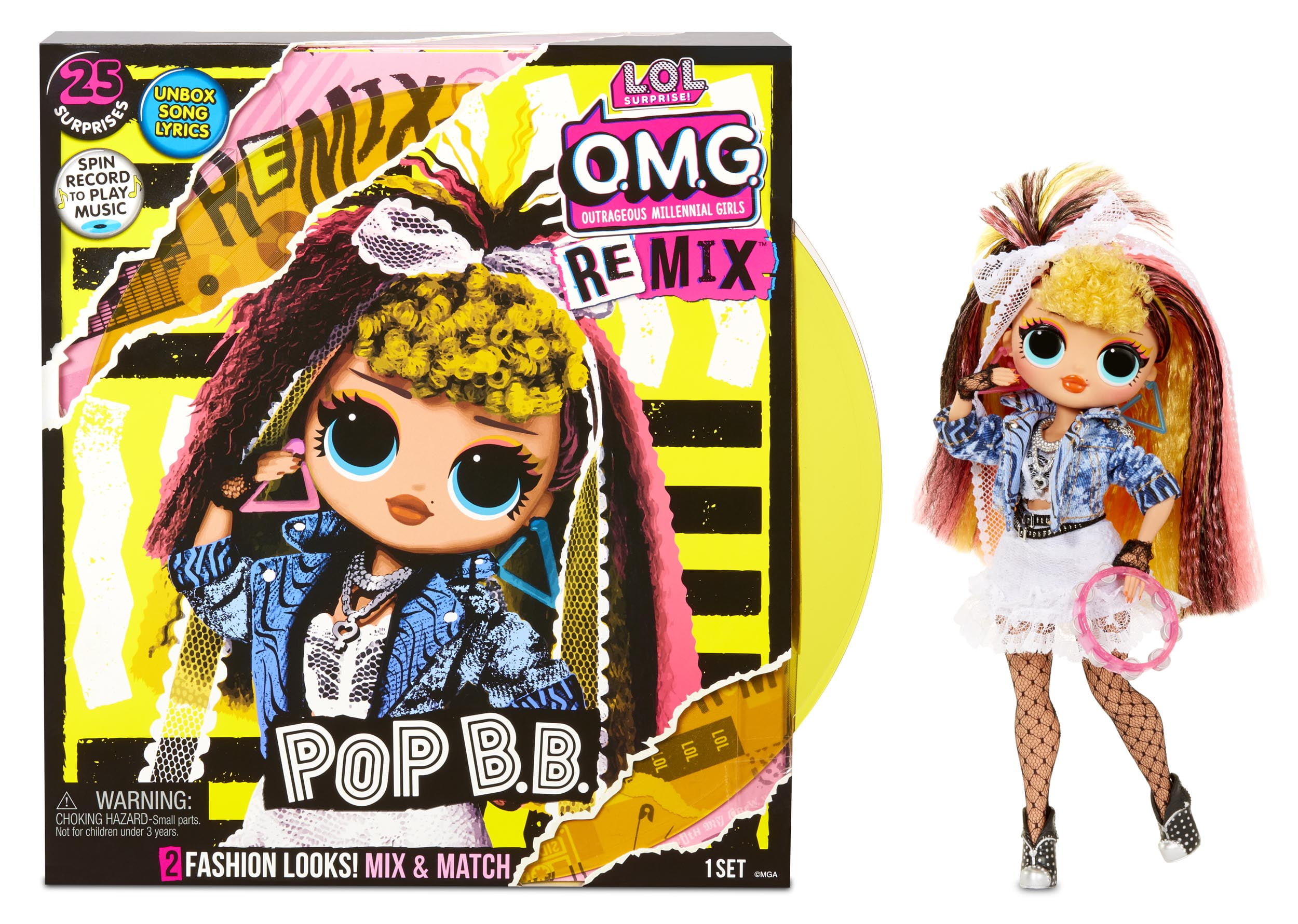 L.O.L. Surprise! O.M.G. Remix Pop B.B. Fashion Doll – 25 Surprises with Music