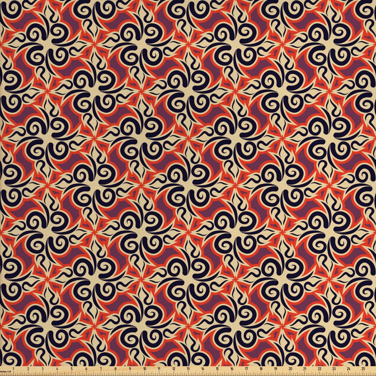 Ethnic Fabric by The Yard, Traditional Uzbek Motifs Illustration