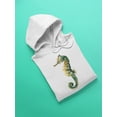 thumbnail image 3 of Green Watercolor Seahorse. Hoodie Men -Image by Shutterstock, Male Large, 3 of 4