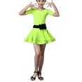 thumbnail image 1 of Liyamei Robe de Ballet Latine pour Filles Tout-Petits Tenue de Danse de Fête Robe de Bal 3 Pcs avec Ceinture, 13-14 Ans, 1 of 4