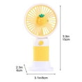 thumbnail image 3 of USB-Powered Handheld Fan | Portable Mini Foldable USB Desk Fan | Ultra-Quiet Rechargeable Personal Fan for Office Travel (3.15x2.36x5.91 in Yellow)​, 3 of 9
