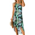 thumbnail image 3 of G and PL Vestido largo de playa para mujer, informal, sin mangas, con abertura lateral, halter, 3 of 5