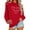 368#Red, variant on Valentine's Day Gifts for Women Heart Design Sweatshirt Cozy Pullover Red S