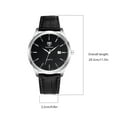 thumbnail image 2 of Reloj para hombre, correa de cuero noctilucente, reloj de pulsera de cuarzo analógico, calendario para caballeros, reloj impermeable Methold EL1972-03, 2 of 2
