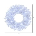 thumbnail image 3 of Vickerman 30" Flocked White Wreath,  Warm White Single Mold LED Italian mini Lights, 3 of 7