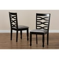 thumbnail image 7 of Baxton Studio Lanier Modern and Contemporary Grey Fabric Upholstered Espresso Brown Finished Wood 2-Piece Dining Chair, 7 of 7