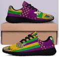 thumbnail image 3 of Louisiana Mardi Gras Masquerade Beads Mask Shoes Sneakers for Women Men Black Size 4.5, 3 of 7