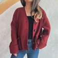 thumbnail image 2 of Fall Fashion Saving BeiFu Sweaters for Women Graphic Long Sleeve Pullover Casual Tops Fall Fashion 2025 Open Cardigan For Women Long Sleeve Shirts, 2 of 5