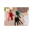 thumbnail image 5 of INSPIRE CHIC Women's Velvet Bow Brooch Tie Neck Band Ties with Beads Decor, 5 of 5