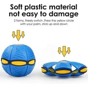 Flying Saucer Ball Magic Deformation UFO with Led Light Flying Toys, Decompression Outdoor Fun Toys for Boys Girls Kids Gift