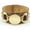Gold Gray, variant on Men Women Monogram Blank Wrap Bracelet Leather Cuff Engraved Round Snap Bracelet
