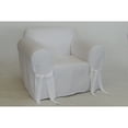 thumbnail image 2 of Cotton Twill One Piece Chair Slipcover in White, 2 of 2