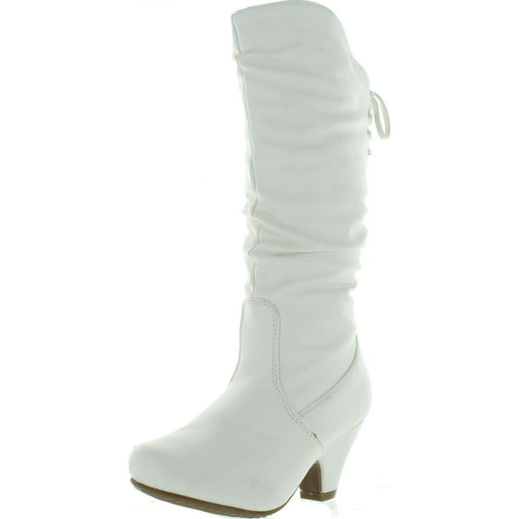 kids' white high heels
