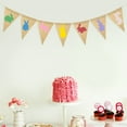 thumbnail image 4 of 2 Sets Rabbit Pennant Easter Banner Colorful Bunny Garland Rabbit Bunting Linen Flag Party Supplies for Easter Party Decorations, 4 of 7