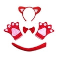 thumbnail image 3 of 4 piezas de disfraz de animales, diadema de animales para niños, adultos, disfraces de Halloween, accesorios para actuaciones en escenario, disfraces,, 3 of 10
