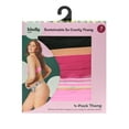 thumbnail image 2 of Kindly Yours Women’s So Comfy Micro Thong Underwear, 4-Pack, Sizes XS-XXXL, 2 of 8