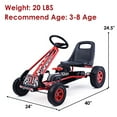 thumbnail image 7 of Amijoy 4 Wheel Pedal Powered Kart For Children To Ride On Toys With Adjustable Seat Red, 7 of 7