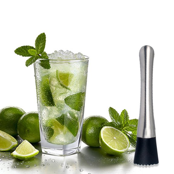 Muddler for Cocktails, Stainless Steel Drink Muddler, 8 Inch Long, Mojito Muddler Bar, Muddler Tool Muller for Drinks Ice Crusher Bartender Tools Set Home Bartender Bars Accessories