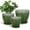 Blackish Green, variant on Ordivic Royal Glaze Blue Decorative Ceramic Planter Set of 3 with Drainage Hole & Saucer, Small Medium Large Pots for Indoor Outdoor Plants