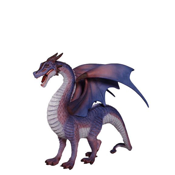 Small Purple Dragon Standing Life Size Statue