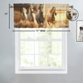 thumbnail image 4 of Safari Horses Kitchen Curtain Valances Western Animals Running Sunset Scenery Window Treatment Valance Curtains for Bathroom 54 by 18 in, 1 Panel, 4 of 6
