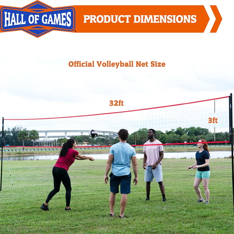Hall of Games 32 ft Volleyball Set with Steel Poles and Ball photo 2