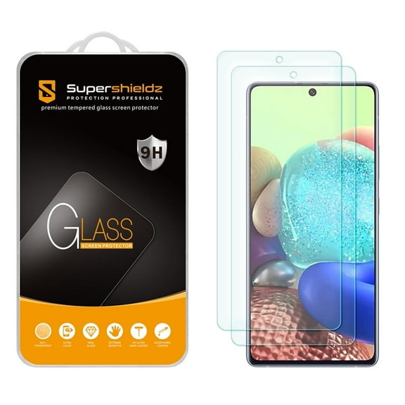 [2-Pack] Supershieldz for Samsung Galaxy A72/ A72 5G Tempered Glass Screen Protector, Anti-Scratch, Anti-Fingerprint, Bubble Free