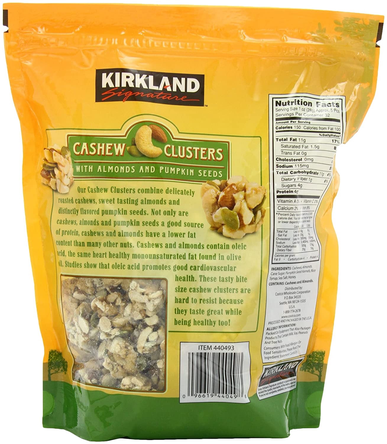 Cashew Cluster With Almonds & Pumpkin Seeds, 32 Oz (440493)