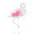 thumbnail image 2 of Tava Studios 15x18 White Modern Wood Framed Museum Art Print Titled - Flamingo Splash I, 2 of 4