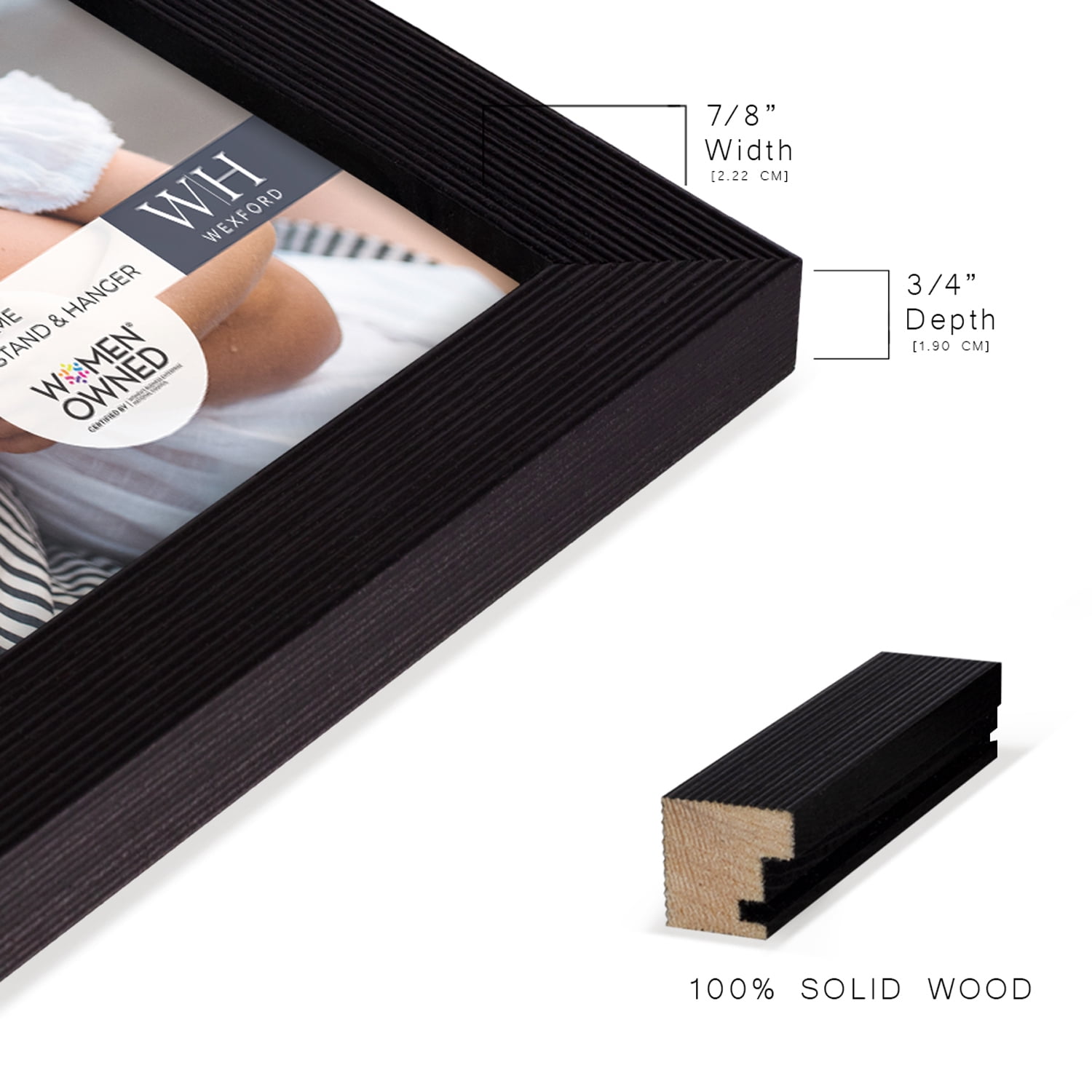 Grooved 8 in. x 10 in. Black Picture Frame (Set of 2)