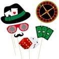 thumbnail image 2 of HTOOQ Las Vegas Casino Photo Booth Props Kit 24Pcs Las Vegas Party Photo Booth Props with Wooden Sticks - -, 2 of 9