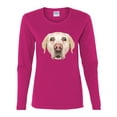 thumbnail image 2 of Wild Bobby, Golden Retriever Cute Gift, Dog Lover, Women Graphic Long Sleeve Tee, Fuschia, Medium, 2 of 4