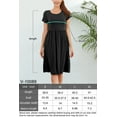 thumbnail image 3 of Women's Nursing Dress Summer Short Sleeve Patchwork Pregnancy Clothes with Pockets,Medium, 3 of 8